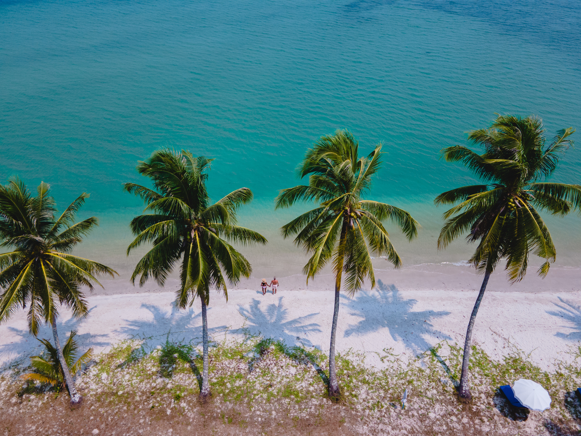 Koh Mook tropical Island in the Andaman sea in Thailand, tropical beach with white sand